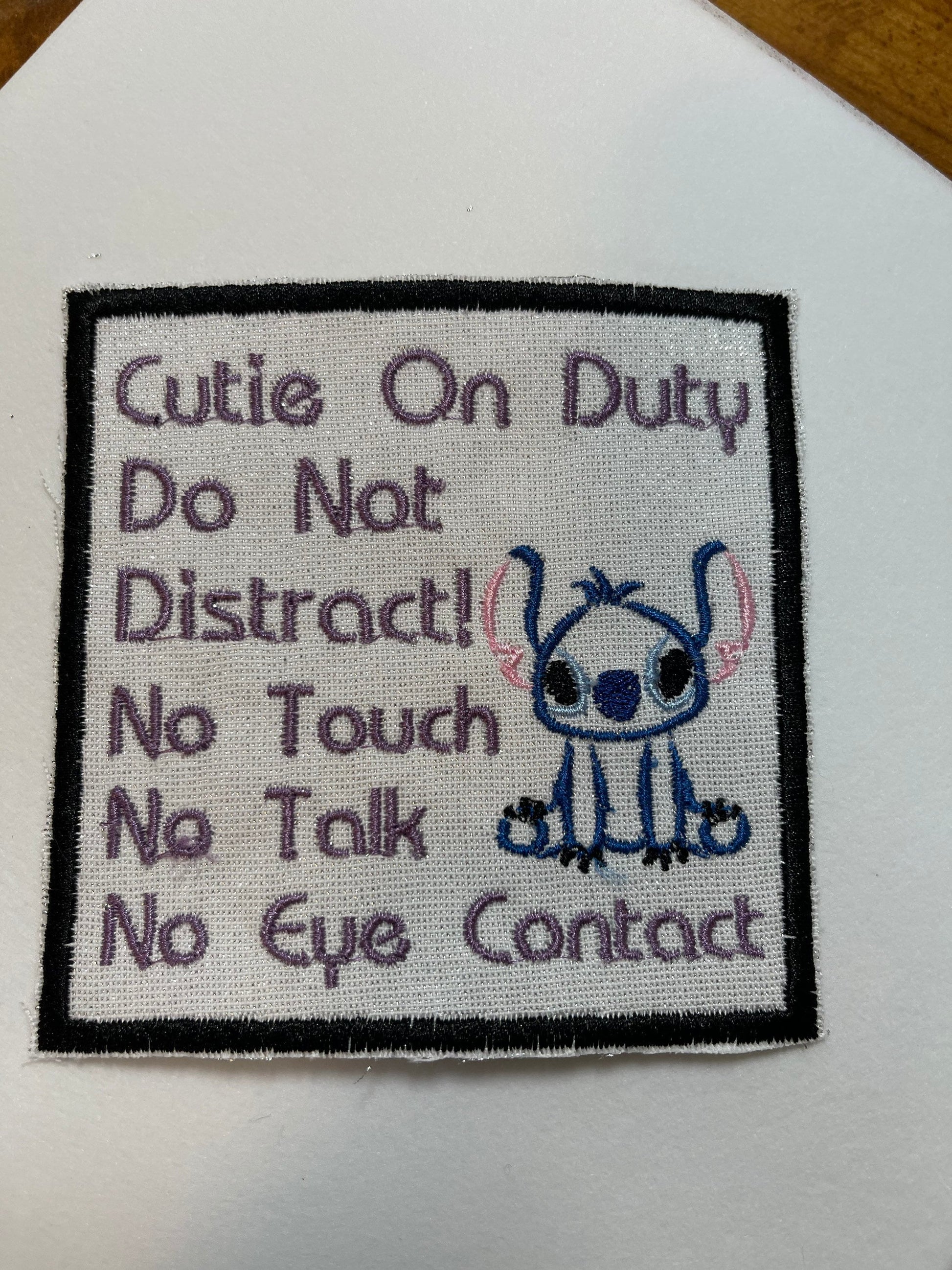 Custom Embroidered Hand Stop Symbol Service Dog Do Not Distract